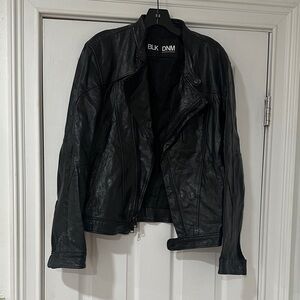 BLK DNM Men's Black Leather Jacket